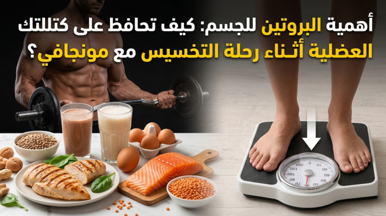 أهمية البروتين للجسم: كيف تحافظ على كتلتك العضلية أثناء رحلة التخسيس مع مونجافي؟